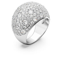 (8#=57mm) Silver Dome Pave Statement Ring Gradient Multi-Size Round Clear Cubic Zirconia Full Pavé Wide Band Cocktail Ring for Women SOR0030