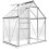 192.5 x 131cm Walk-In Polycarbonate Greenhouse - Silver-Tone 1