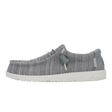 HEYDUDE Men's Wally Stretch Sox Wide Grey Size 12 | Mens Shoes Slip-on Loafers Comfortable & Light-Weight
