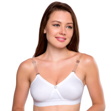 Trylo Alpa Strapless Women'S Bra Hoisery Cotton F-Cup White 42