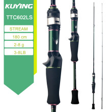 KUYING, Canne à pêche Casting TTC602LS, Fibre de carbone Toray 40T, Anneaux FUJI