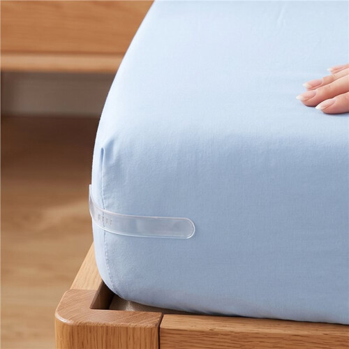 4PCS Replacement Strips for Bedsheet Holder, Replacement Straps Compatible with Most Lock Sheet Holders(Clear) 1