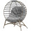 Egg Chair with Cushion & Side Pocket - Light Grey 2