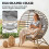 Egg Chair with Cushion & Side Pocket - Light Grey 7