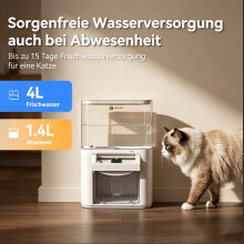 Fontaine à eau automatique pour animaux, Modèle A10, 4000 ml, Sans fil avec batterie 4000mAh, pour chats et petits chiens