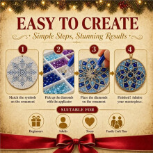 Kit di 6 Ciondoli Natalizi con Strass, Perline di Cristallo, Ideali per Decorare L'Albero di Natale e Le Pareti di Casa.