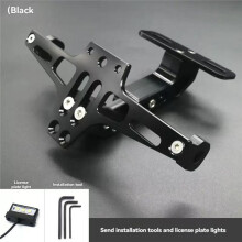 CNC Aluminum Universal Adjustable Motorcycle License Plate Holder with Lights Motorcycle Fenders Eliminator Kit Bracket