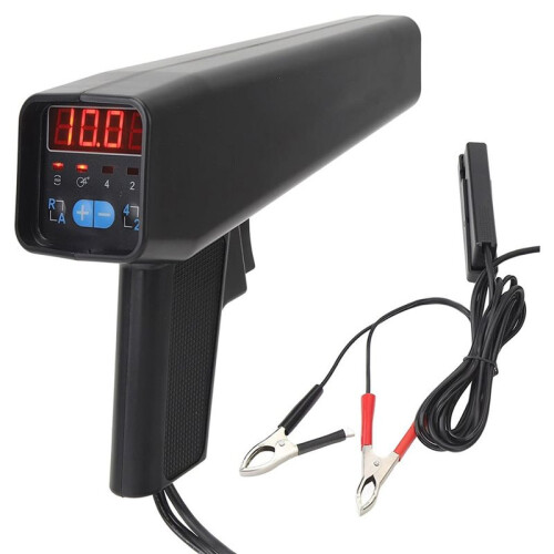 12V Digital Ignition Timing Light Gun with LCD Display, Engine Timing Tester for Automobile and Motorcycle Engines 1