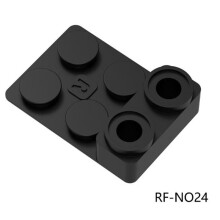 RF4 Hot Air Station Nozzle Holder NO24, 6 Precisely Partitioned Slots, Universal SMD Rework Nozzle Storage Box Tool