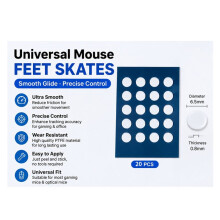 Universal Round PTFE Mouse Feet Skates Stickers Self-Adhesive Circular Mouse Feet Replacement DIY for Gaming Mouse C
