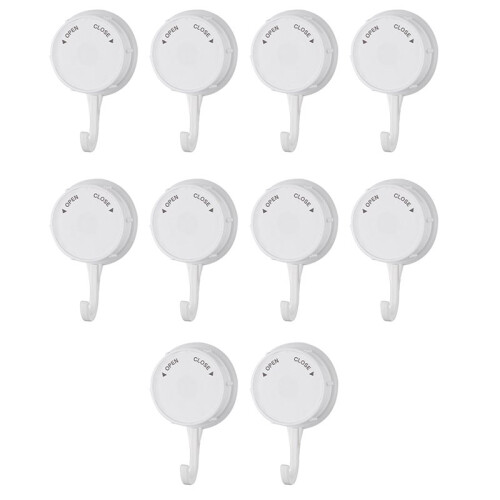 10pcs Vacuum Suction Hooks - Strong Shower Suction Hooks for Easy Storage and Organization