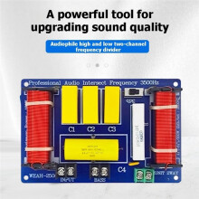 WEAH-2506C 300W 2-Way Audio Speaker Crossover Board Treble Bass Frequency Divider Solderless Frequency Divider