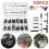 Car Hose Connector Assortment Reducer Set Plastic Straight T Piece Connectors for Cooling Systems Engine-Feed Systems 7