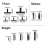 Car Hose Connector Assortment Reducer Set Plastic Straight T Piece Connectors for Cooling Systems Engine-Feed Systems 9