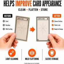 Card Cleaning Kit, TCG Card Grading Care Flattening Repairing Tool Cleaner Accessories for Collector Restoration Gift