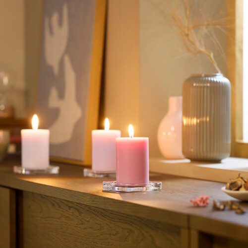 IKEA LOTSFÅGEL Pink Candles 30Hr 1