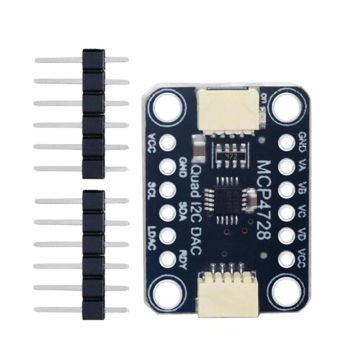 MCP4728 Saídas Quad DAC com Módulo EEPROM para STEMMA QT e Qwiic
