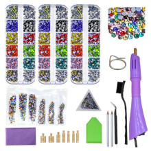 Packaged Hot Fix Rhinestones for Garment, Shoes & Bags - for DIY Crafts, Apparel & Decorations Violet-EU