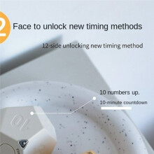 Timer A Dodecagono Rotante Ricaricabile con Allarme Sonoro, Vibrazione e Luce, Conto Alla Rovescia per La Gestione del Tempo.