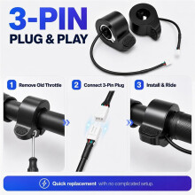2-Pack Gasreglage för Elscooter, för GXL V2 och Hiboy S2/S2 Pro Fingergaspedaler, Scootertillbehör