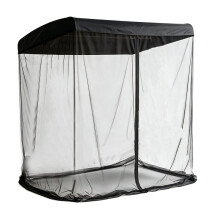 Patio Swing Mosquito Net Cover with Waterproof Top for 3 Seater Canopy, Zipper Door and Fixing Straps for Patio & Garden