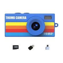 32G Thumb Keychain Camera Retro Action Camera Support Memory Card 1080P Camcorder Video Backpack Pendant Recorder E