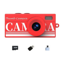 32G Thumb Keychain Camera Retro Action Camera Support Memory Card 1080P Camcorder Video Backpack Pendant Recorder A