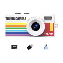 32G Thumb Keychain Camera Retro Action Camera Support Memory Card 1080P Camcorder Video Backpack Pendant Recorder C