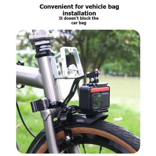 RRSKIT Support de Fixation pour Éclairage Avant de Vélo Pliable, Compatible avec les Caméras pour  et pour /DAHON 2
