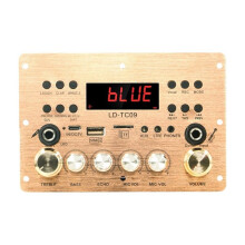30W+30W Power Amplifier Board 5.0 2-Channel Guitar Instrument Amplifier Board for Car Speaker Outdoor Square B