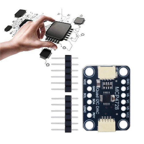 MCP4728 Saídas Quad DAC com Módulo EEPROM para STEMMA QT e Qwiic 1