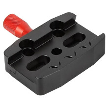 90-mm-Schnellspann-Schwalbenschwanzklemme (75-Montagewinkel, Kompatibel mit 44-mm-Schmalschienen-Schwalbenschwanzplatten) Schwarz