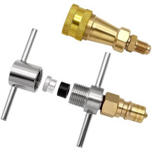 Refrigerator Fluorine Filling Quick Connector Tool 1/4 "Refrigerator Cleaning and Unblocking Pipeline Quick Connector A