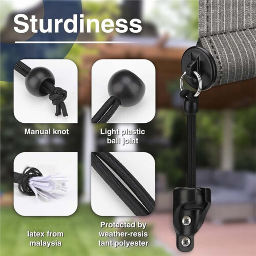18Pcs Bungee  Cords Receivers Brackets Universal Blinds Bungee  Replacement Parts Roller Blind Accessories 1