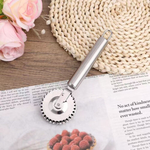Rouleau gaufré pour décoration pâte raviolis et texture avec matière inox 1