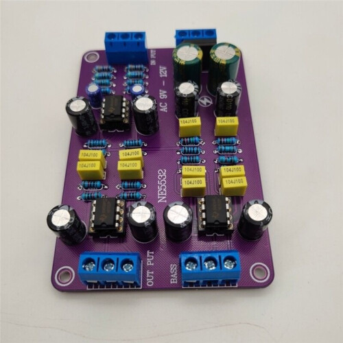 NE5532 Dual-Channel Active Crossover/Preamp Filter - Stereo Audio Electronic Crossover Board 106HZ