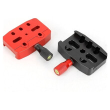 Braçadeira de Encaixe Rápido de 90 mm (Ângulo de Montagem de 75, Compatível com Placas de Encaixe Estreitas de 44 mm) Vermelha