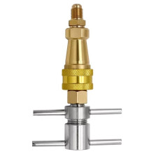 Refrigerator Fluorine Filling Quick Connector Tool 1/4 "Refrigerator Cleaning and Unblocking Pipeline Quick Connector A