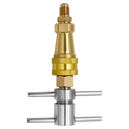 Refrigerator Fluorine Filling Quick Connector Tool 1/4 "Refrigerator Cleaning and Unblocking Pipeline Quick Connector A 1