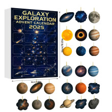 (Planet)Calendario dell'avvento natalizio unico con figure animali acrilici per regalo di festa