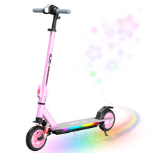 RCB KIDS Trottinette Électrique Rose, 150W, 18 km/h, Pliable, Hauteur Réglable, 15km d'Autonomie