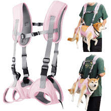 Sac à dos pour chien et chat Rose, réglable, tissu bambou et maille respirante, pour petits et moyens animaux