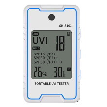 SK-8103 Portable UV Index Tester Ultraviolet Detector with Temp Humidity Display for Outdoor Sunscreen Protection