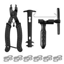 Bike Chain Tools Set Chains Link Repair, Professional Tool Kit Chain Cutter, Chain Inspection Caliper Included
