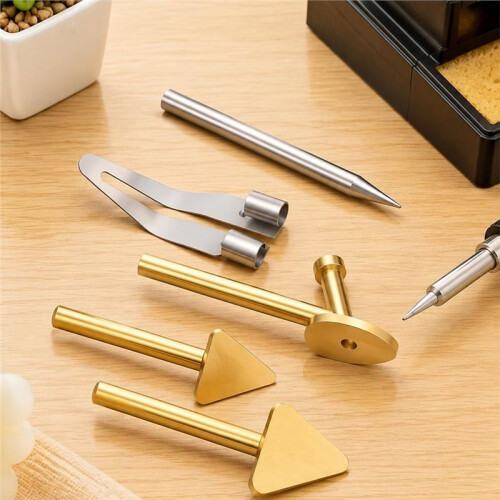 5 Pack Copper Plastic Welding Tips Triangle Smoothing Tip Replacement Set for Plastic , Car Bumper & Kayak Repair 1