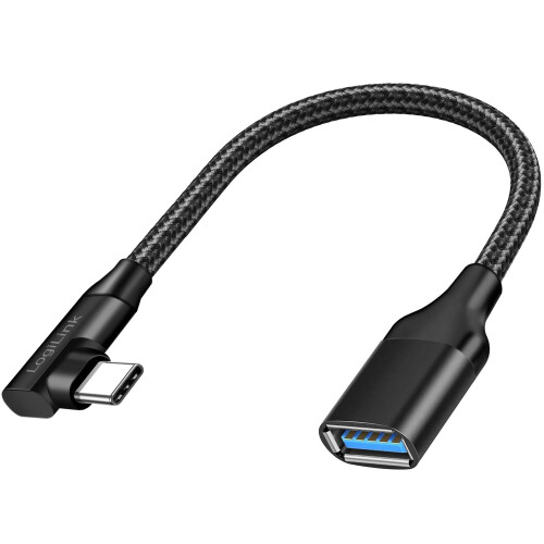 Câble USB-C coudé USB 3.2 15 W 0,2 m 1