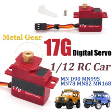 1/12 MN D90 MN99S MN78 MN82 Digital Servo 17g Metal Gear Servo Steering Gear for RC Car Spare Parts Upgrade Accessories