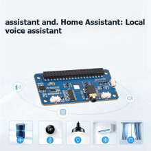 Waveshare DA7212 I2S Audio HAT Type B for Raspberry Pi Stereo Audio Encoding/Decoding Onboard Speaker Headers EEPROM Chip