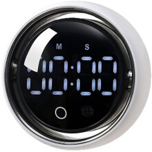 Voice Control Magnetic Rotary Timer LED Digital Rechargeable Countdown & Count Silent Alarm Timer for Kitchen