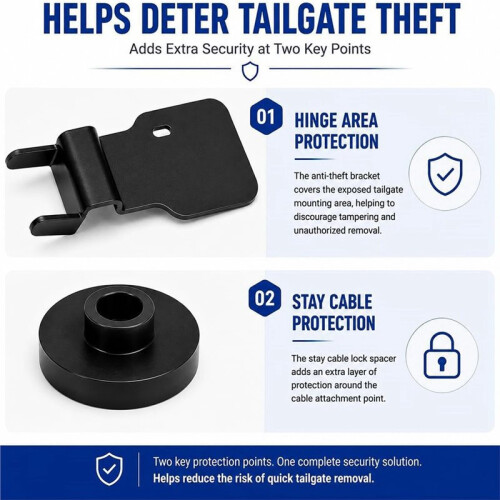 Tailgate Anti-Theft Lock Fit for  Tacoma Gen4 2024 Kit Tailgate Security Lock Combo No Drill Installation 1